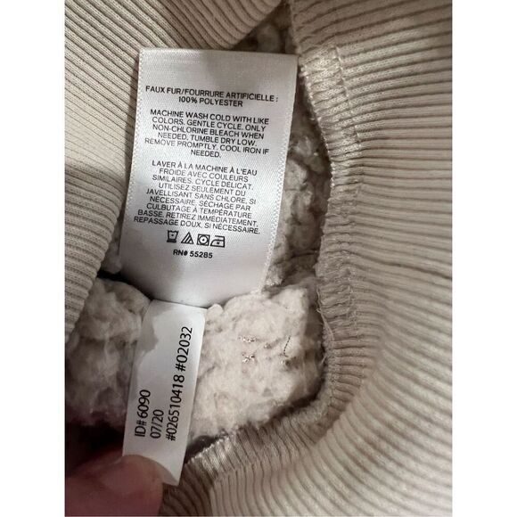 Express Sherpa’ Soft Sweater cream size small - Picture 5 of 7